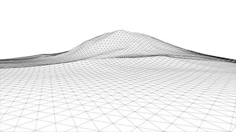 3d abstract surface like mountain Stock Illustration