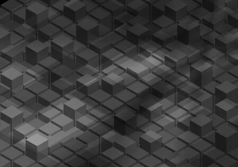 3d abstract tech geometric shapes background Stock Illustration