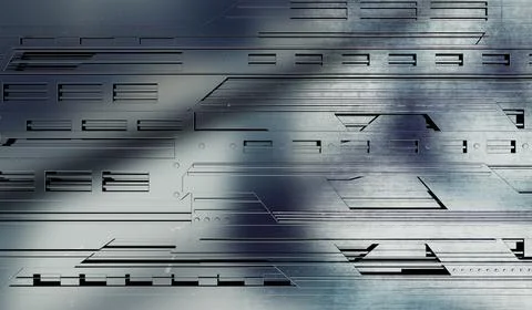 3d abstract technology background from metal parts. 3d rendering Stock Illustration