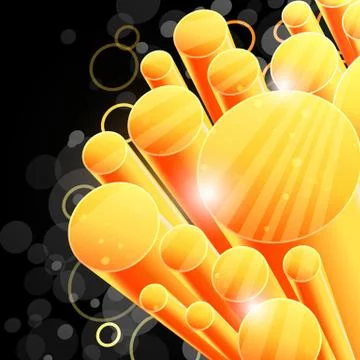 3d abstract technology background - vector illustration Stock Illustration