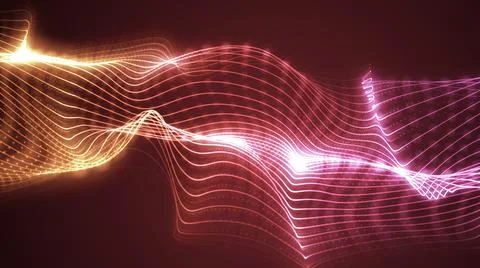 3d Abstract technology dotted wave background Stock Illustration