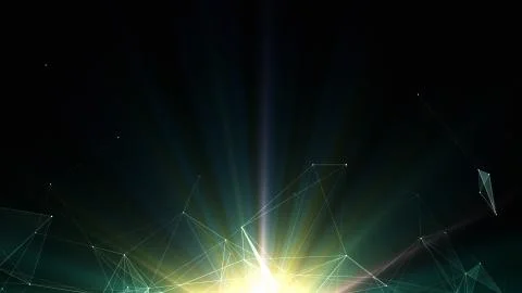 3D abstract technology with intersections and particles. Stock Illustration