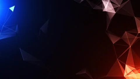 3D abstract technology with intersections and particles. Stock Illustration