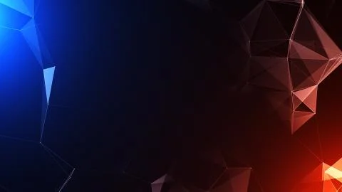 3D abstract technology with intersections and particles. Stock Illustration