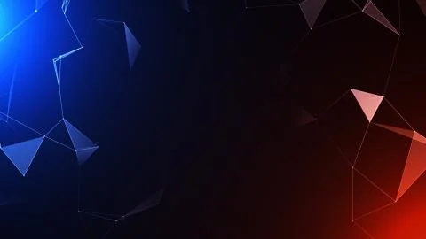 3D abstract technology with intersections and particles. Illustrazione stock