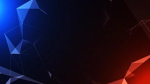 3D abstract technology with intersections and particles. Ilustração Stock