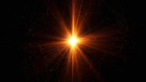 3D abstract technology with intersections and particles. Stockillustratie