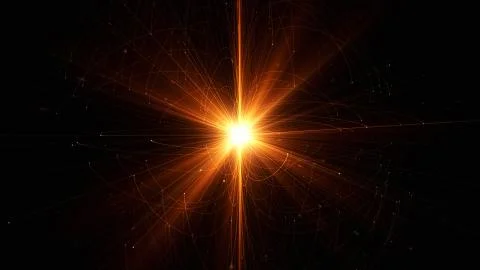 3D abstract technology with intersections and particles. Stock Illustration