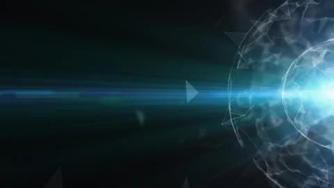 3D abstract technology with intersections and particles. Stock Illustration