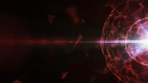 3D abstract technology with intersections and particles. Stock Illustration