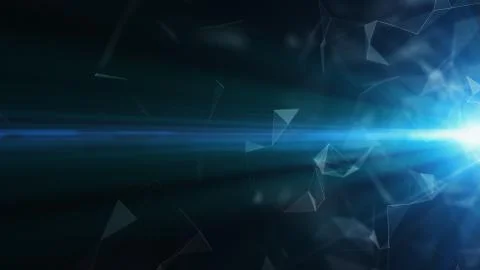 3D abstract technology with intersections and particles. Ilustración de archivo