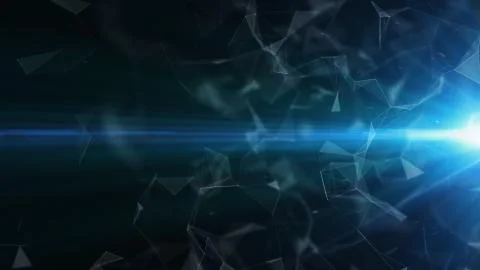 3D abstract technology with intersections and particles. 스톡 일러스트