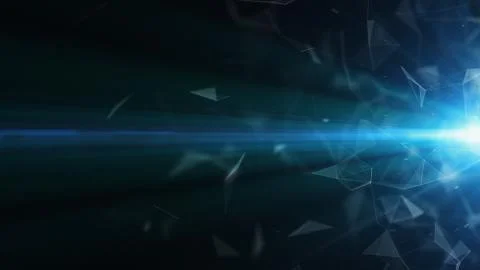 3D abstract technology with intersections and particles. Stockillustratie