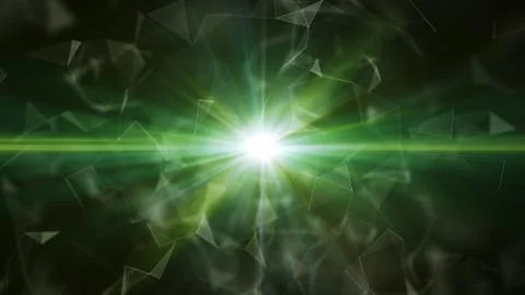 3D abstract technology with intersections and particles. Stockillustratie