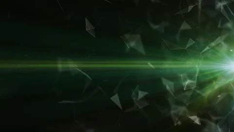 3D abstract technology with intersections and particles. Stock Illustration