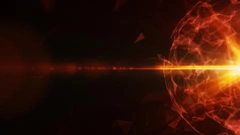 3D abstract technology with intersections and particles. Stock Illustration