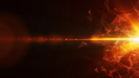 3D abstract technology with intersections and particles. Stock Illustration