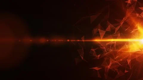 3D abstract technology with intersections and particles. Stockillustratie