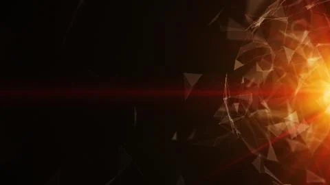 3D abstract technology with intersections and particles. Ilustração Stock