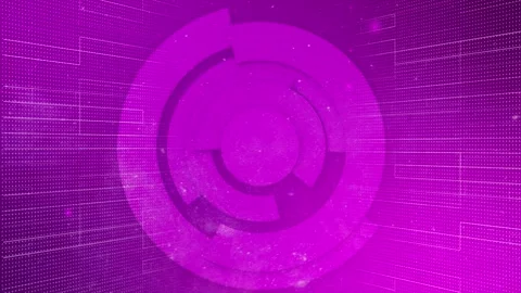 3d Abstract technology. Rotating 3d circle Pink background Video stock 295939459