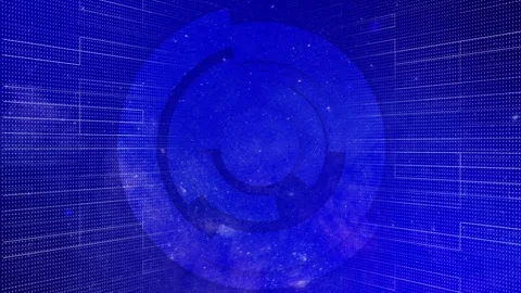 3d Abstract technology. Rotating 3d circle Blue background Video stock 295939481