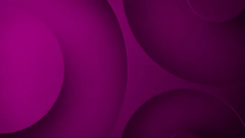 3D abstract thick bevelled edge circular looped ring lines on a dark gradient Stock Footage 336709860
