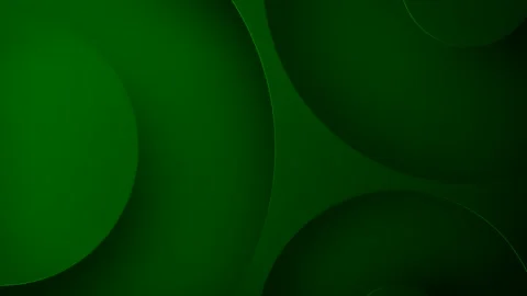 3D abstract thick bevelled edge circular looped ring lines on a dark gradient Stock Footage 336709867