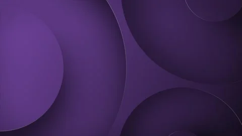 3D abstract thick bevelled edge circular looped ring lines on a dark gradient Stock Footage 336709877