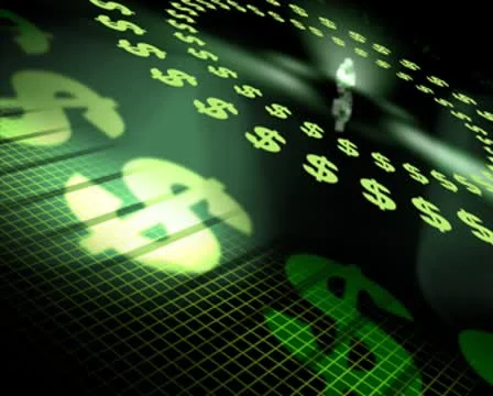 3D Abstract Time is Money Loop Video stock 8945104