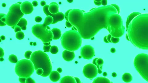 3d Abstract Toxic Metaballs Loop Stock-Footage 187665728