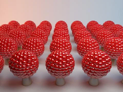 3d Abstract trees Illustrazione stock