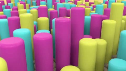 3d abstract tubes and sticks. Minimalistic geometry. Stock Footage 149186575