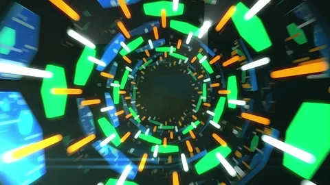 3d abstract tunnel animation Stock Footage 70959151