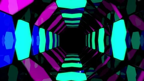 3d abstract tunnel animation Stock Footage 71170974