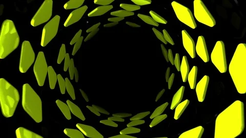 3d abstract tunnel animation Stock Footage 76077380