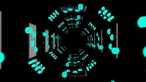 3d abstract tunnel animation Stock Footage 76079229
