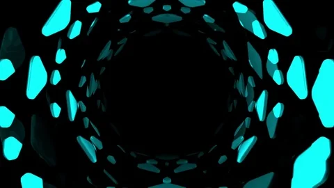 3d abstract tunnel animation Stock Footage 76192915