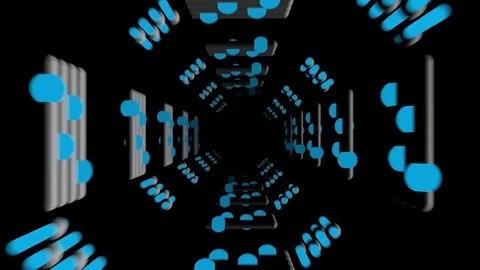 3d abstract tunnel animation Stock Footage 76209170