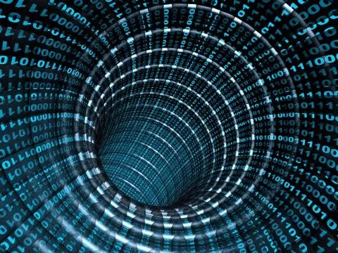 3d abstract tunnel Stock Illustration