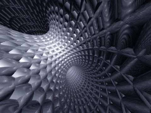 3d abstract tunnel Stock Illustration