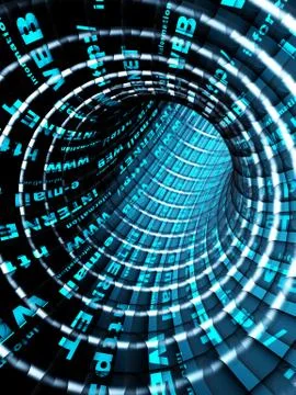 3d abstract tunnel Stock Illustration