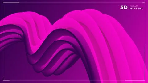 3d Abstract Unique eye-catching Fluid Background. Stock Illustration