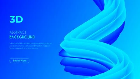 3d Abstract Unique eye-catching Fluid Background. Stock Illustration