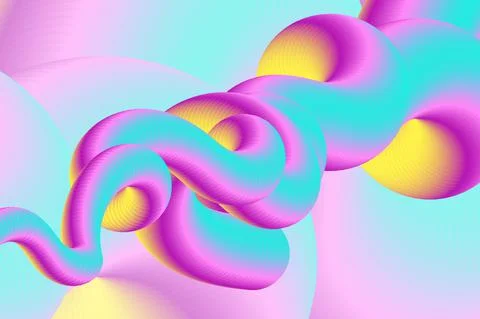 3D Abstract Vector Wallpaper Fluid Liquid Curve Futuristic Background Stock Illustration