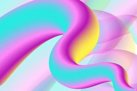 3D Abstract Vector Wallpaper Fluid Liquid Curve Futuristic Background Stock Illustration