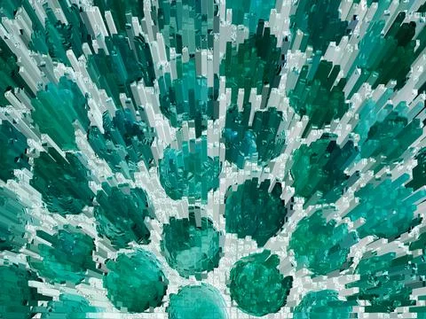 3D abstract visualization. The decorative colourful background. Close up phot Stock Illustration