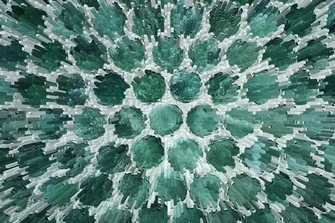 3D abstract visualization. The decorative colourful background. Stock Illustration