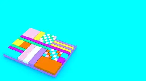 3d abstract wallpaper. Shapes 3d. Geometric 3d objects. Minimalism. Stock-Illustration