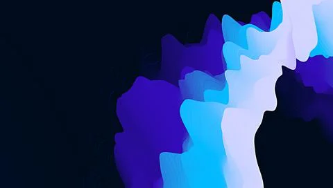 3d abstract wave background with blue, moderate pink and very dark magenta co Stock-Illustration