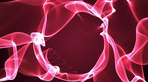 3d Abstract wave line animation background Stock Illustration